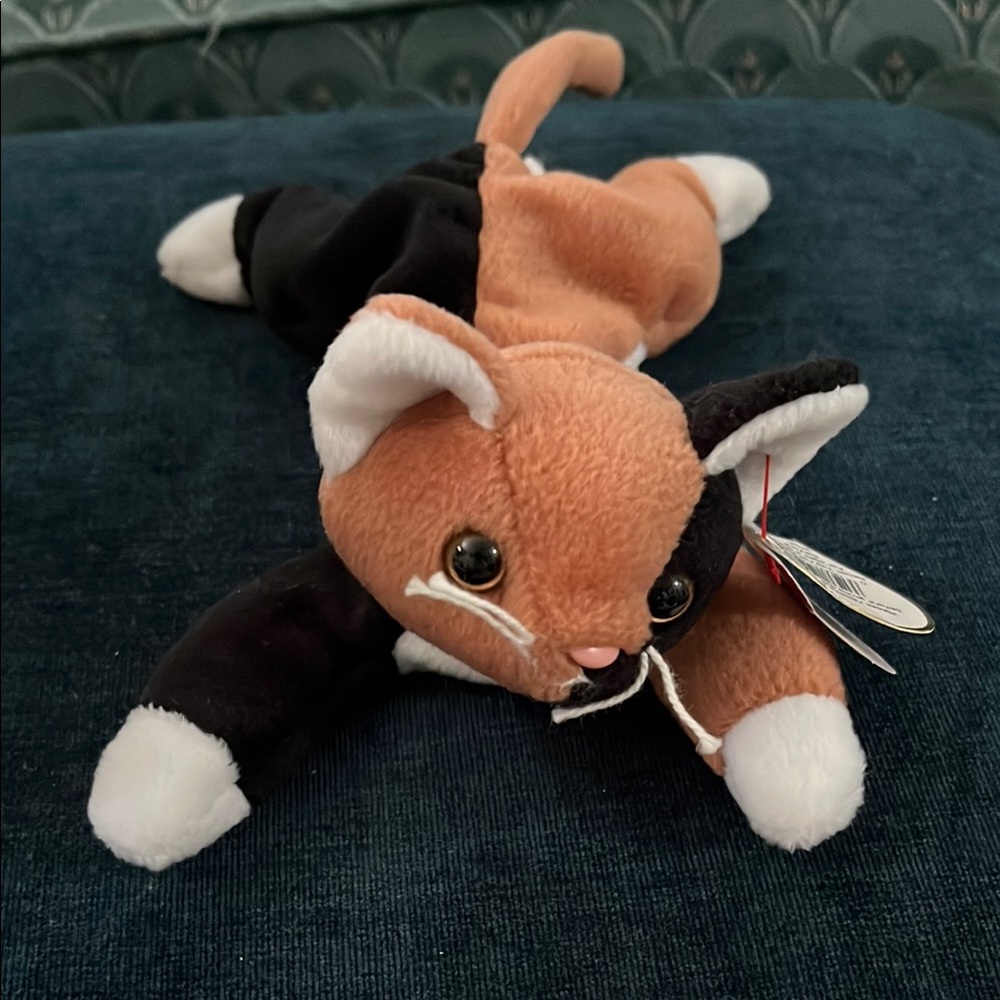 Ty Beanie Baby Calico Cat Plush